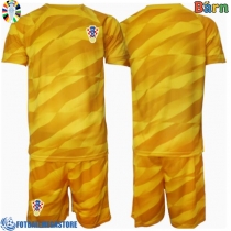 Fotballdrakt Barn Kroatia Keeper Hjemmedraktsett EM 2024 Kortermet (+ Korte bukser)